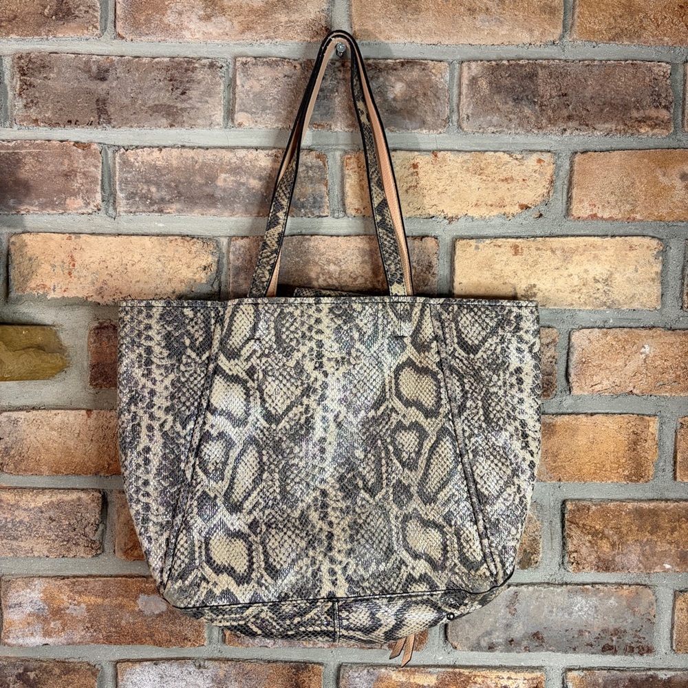 Aimee Kestenberg Leather Python Textured Tote Bag - image 2